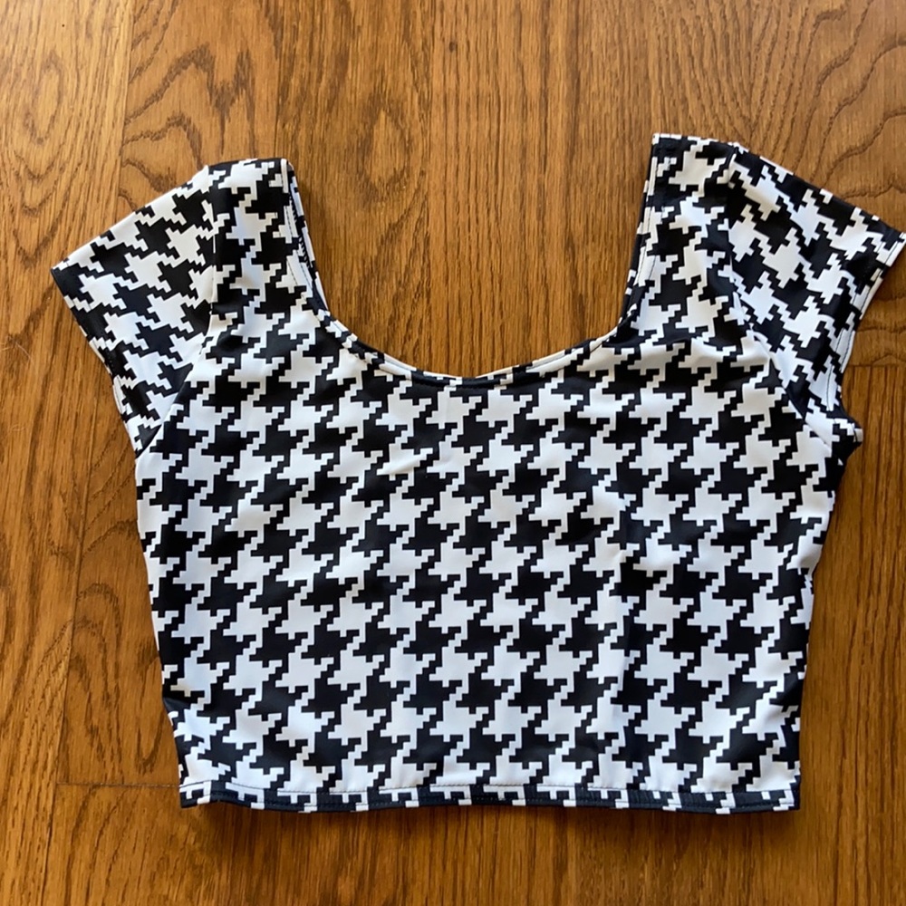 BlackMilk Houndstooth Nana Suit Swim Top